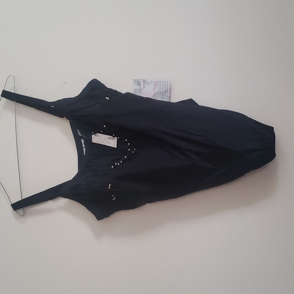 Avenue Black Fringe One Piece Swimsuit new Size 22 - Picture 1 of 8